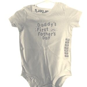 Carter's One Piece Daddy's First Father's Day Ivy Bodysuit 12M New